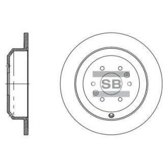 Тормозной диск задний Hi-Q SD2066