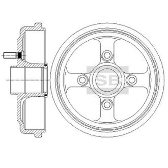 Гальмівний барабан Hi-Q SD3046