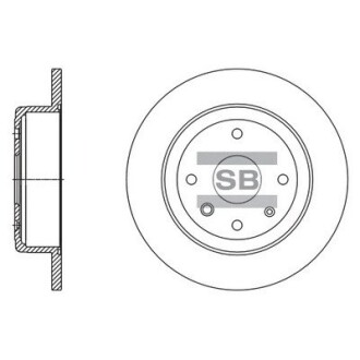 Тормозной диск задний Hi-Q SD3058