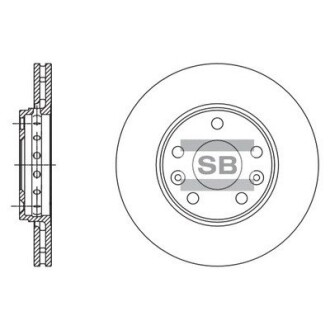 Тормозной диск передний Hi-Q SD3060