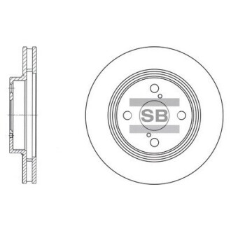 Тормозной диск передний Hi-Q SD4006