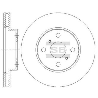 Тормозной диск передний Hi-Q SD4061