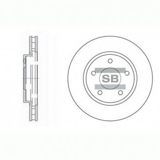 Тормозной диск передний Hi-Q SD4315 (фото 1)