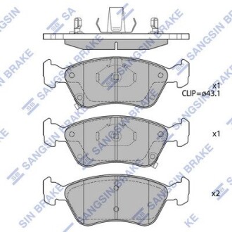 Колодки тормозные дисковые Hi-Q SP1597