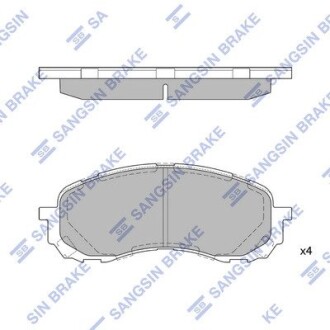 Тормозные колодки дисковые передние Hi-Q SP1629