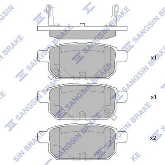 Комплект гальмівних колодок Hi-Q SP1634