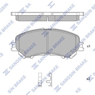 Тормозные колодки дисковые передние Hi-Q SP1715