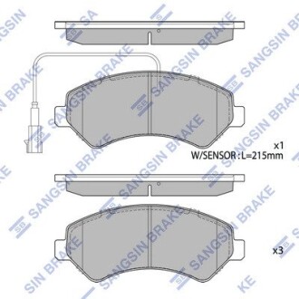 Тормозные колодки дисковые передние Hi-Q SP1716A