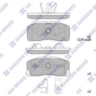 Колодки тормозные дисковые Hi-Q SP2154