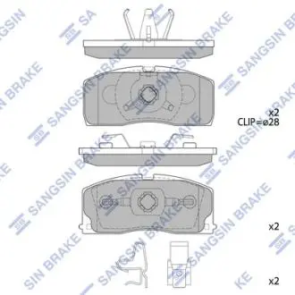 Колодки гальмівні дискові Hi-Q SP2154