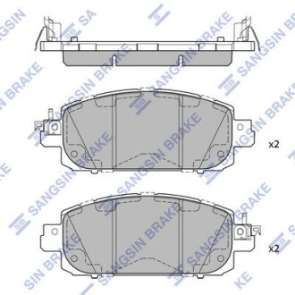 Brake pad front 41060-2770r,d1060-6le0a ni Hi-Q SP2772