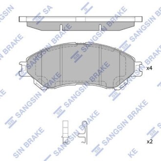 Тормозные колодки дисковые передние Hi-Q SP4212