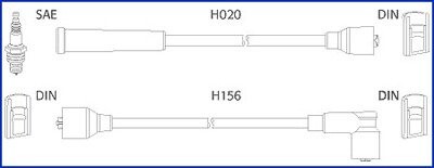 Hitachi daewoo к-кт высоковольтных проводов matiz,tico HITACHI/HUCO 134227