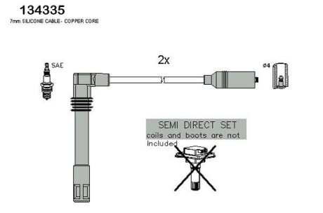 Провода зажигания HITACHI/HUCO 134335