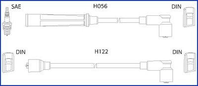 Hitachi vw к-кт высоковольтных проводов golf i,passat,derby HITACHI/HUCO 134474