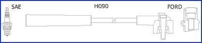 HITACHI FORD Комплект высоковольтных проводов ESCORT V 1.3 90-95, FIESTA III (GFJ) 1.0 89-95, ORION II (AFF) 1.3 85-90 HITACHI/HUCO 134659