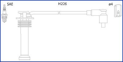 Комплект кабелів високовольтних HITACHI/HUCO 134672