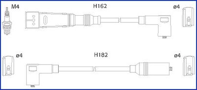 Комплект кабелів високовольтних HITACHI/HUCO 134785