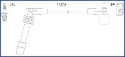 Hitachi opel к-кт высоковольтных проводов omega b,vectra b 2.0 94- HITACHI/HUCO 134251