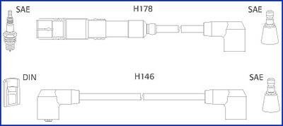 Hitachi db провод зажигания w124 260 300 m103 HITACHI/HUCO 134756