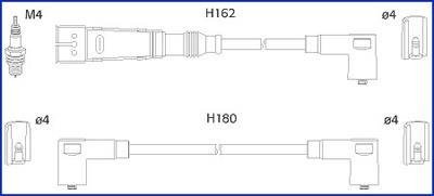 Комплект кабелів високовольтних HITACHI/HUCO 134784 (фото 1)