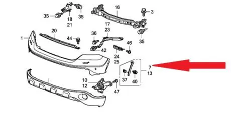 Накладка переднего бампера левая CR-V III HONDA 71108SWA000
