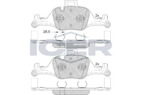 Колодки тормозные ICER 182291