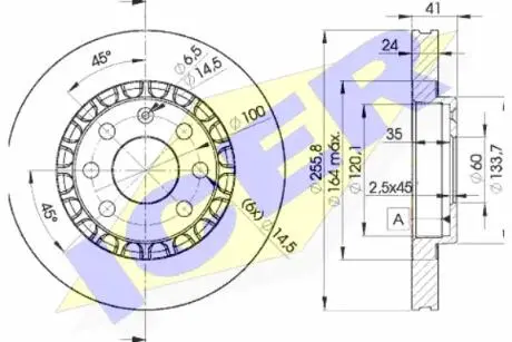 Диск тормозной ICER 78BD9042-2