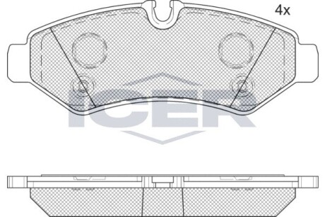 Тормозные колодки задние MB Sprinter (907,910) 211-419CDI 18- ICER LM2350