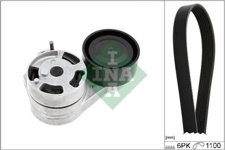 Комплект ременя генератора Audi A4/A5/A6 1.8/2.0 TFSI 08-18, (6PK1100) INA 529 0576 10