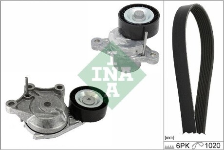 Комплект ременя генератора Citroen Berlingo/Peugeot Partner 1.6 HDi 10- (6PK1020) INA 529 0578 10