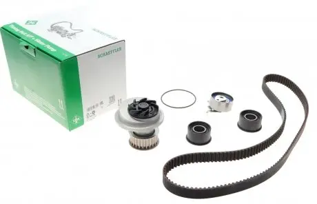 Комплект ГРМ с помпой Lacetti 1.8 (T18SED), Nubira, Evanda 2.0 (X20SED, T20SED), Omega B 2.0 16V INA 530004930