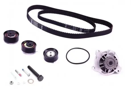 Комплект ГРМ 2.5 TDI (ремень ГРМ, ремень ТНВД, 3 ролика, помпа) INA 530 0484 30