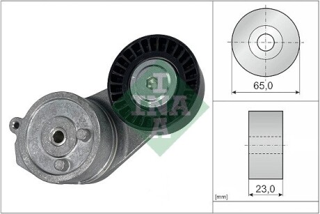 Натяжник ременя генератора FIat 500/500L 0.9 10- (65x23) INA 534 082 810 (фото 1)