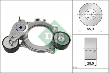 Натяжник ременя генератора Audi A4/A5/A6/A7/Q5 2.0D 18- INA 534 0936 10