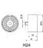 Паразитный ролик ремня ГРМ Tucson 2.0CRDi 04-, Santa FE 2,0-2,2CRDi 01-. Japanparts BE-H24 (фото 2)