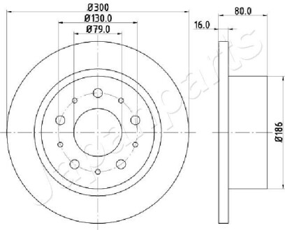 Диск тормозн.задн.Jumper,Fiat Ducato,Peugeot Boxer 2.2/2.0HDI 06- Japanparts DP-0217