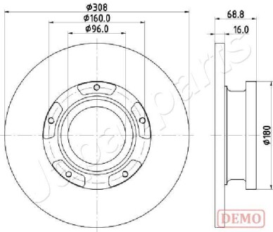 FORD Диск торм задн. Transit 12- Japanparts DP-0312C