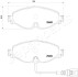 VW К-т передних торм. колодок (с датч.) Golf VII, AUDI A3 13-, SKODA Octavia 12- Japanparts PA-0907AF (фото 2)