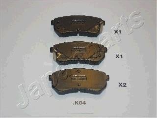 Hyundai тормозные колодки задние i10 08-,kia picanto 04- Japanparts PP-K04AF (фото 1)