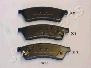 Тормозные колодки дисковые Japanparts PP-W03AF