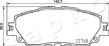 Колодки тормозные передние Toyota Camry 2.5 Hybrid (17 -), RAV 4 (18 -)/Lexus ES JAPKO 502026 (фото 1)