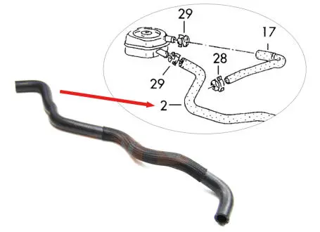 Патрубок системи охолодження VW T4 2.5 TDI (на масляний теплообмінник) JP GROUP 1114314800