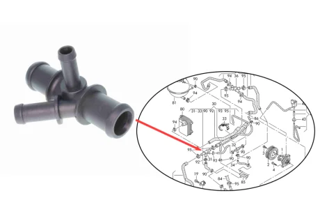 Тройник системы охлаждения 1.2-1.4 TSI JP GROUP 1114511200