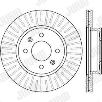 HYUNDAI диск гальмівний передній Getz 02- Jurid 562427JC