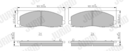 Тормозные колодки Jurid 573411J
