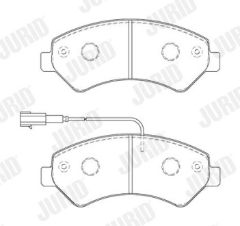 FIAT К-т гальмівних колодок передн. с датч. DUCATO,JUMPER 06- Jurid 573849J