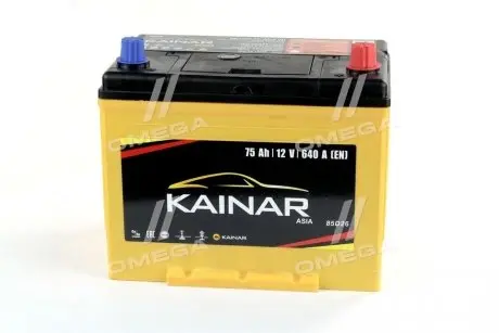 Аккумулятор 75ah-12v asia (258x173x220),r,en640 KAINAR 070 341 0 110