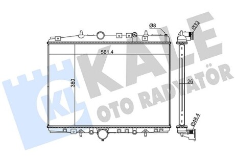 KALE CITROEN Радиатор охлаждения C5 I,Peugeot 406 1.8/2.0 KALE OTO RADYATOR 258100