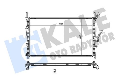 KALE FORD Радиатор охлаждения Tourneo,Transit Custom 2.0/2.2TDCi 12- KALE OTO RADYATOR 336000